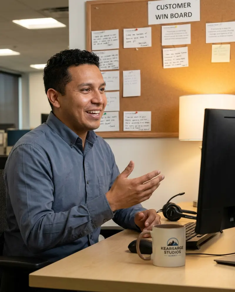 Generated image of Tomás Herrera at their desk